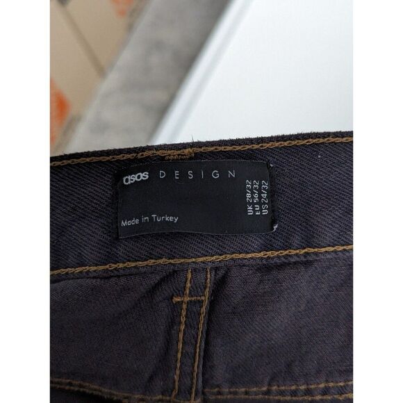 asos DESIGN US Size 24 Dark Rinse Cut Off Jeans - Picture 4 of 9
